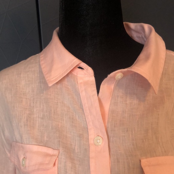 CORE life pink linen shirt size small/medium - Picture 3 of 10